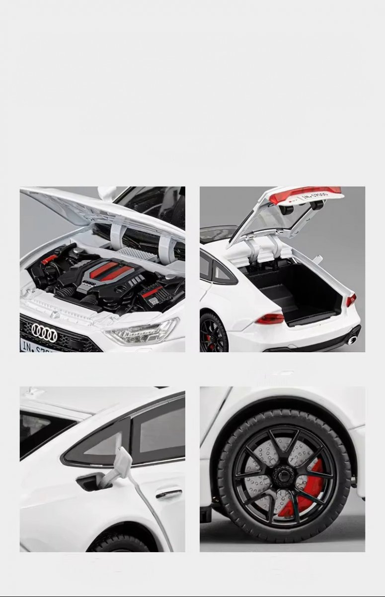 Машинка металлическая Audi RS7 Sportback 1:24 Белая