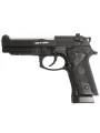 Страйкбольный пистолет KJW M9 IA (CO₂) — металл, хромированный ствол, планка, GBB, 6 мм