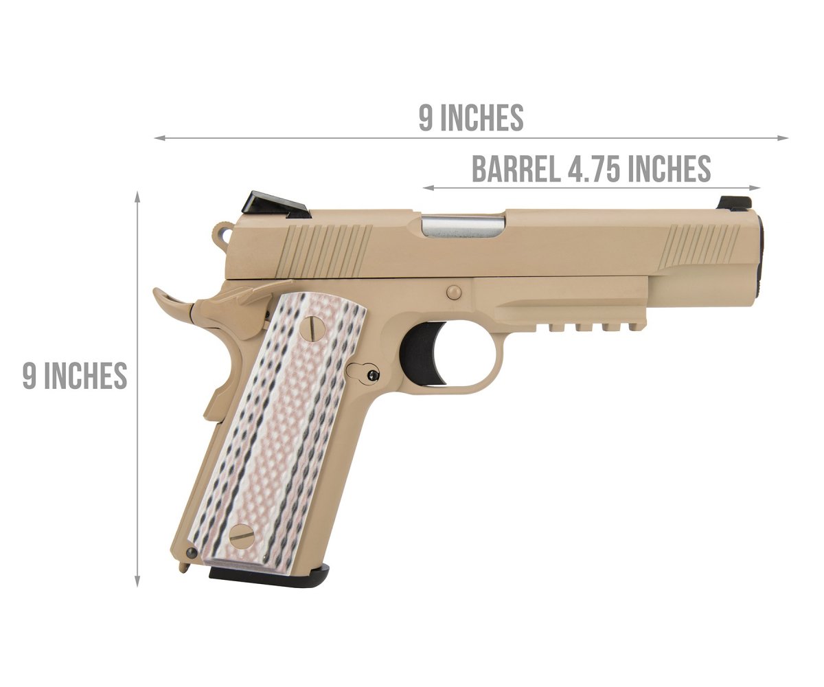 Страйкбольный пистолет WE Colt M45A1 Tan (WE-E015-TAN)