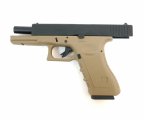 Страйкбольный пистолет WE Glock-17 Gen.3 Tan (WE-G001A-TAN)