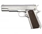 Страйкбольный пистолет WE Colt M1911A1 Gen 2 CO₂ Silver (WE-E017C-SV) — блоубэк, 6 мм