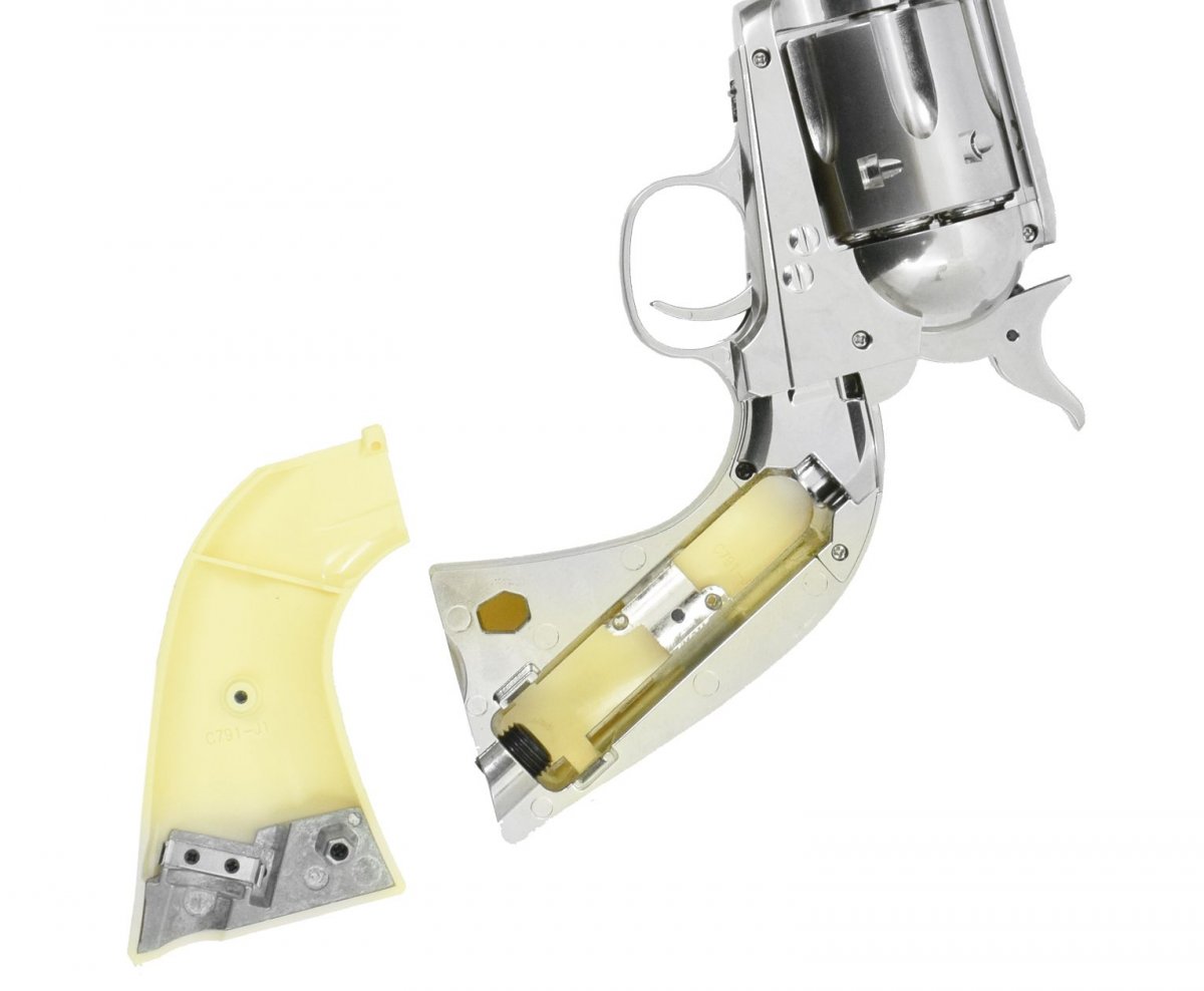 Пневматический револьвер Umarex Colt Peacemaker SAA 45 4.5 мм (пулевой, nickel finish, 5.5 дюймов)