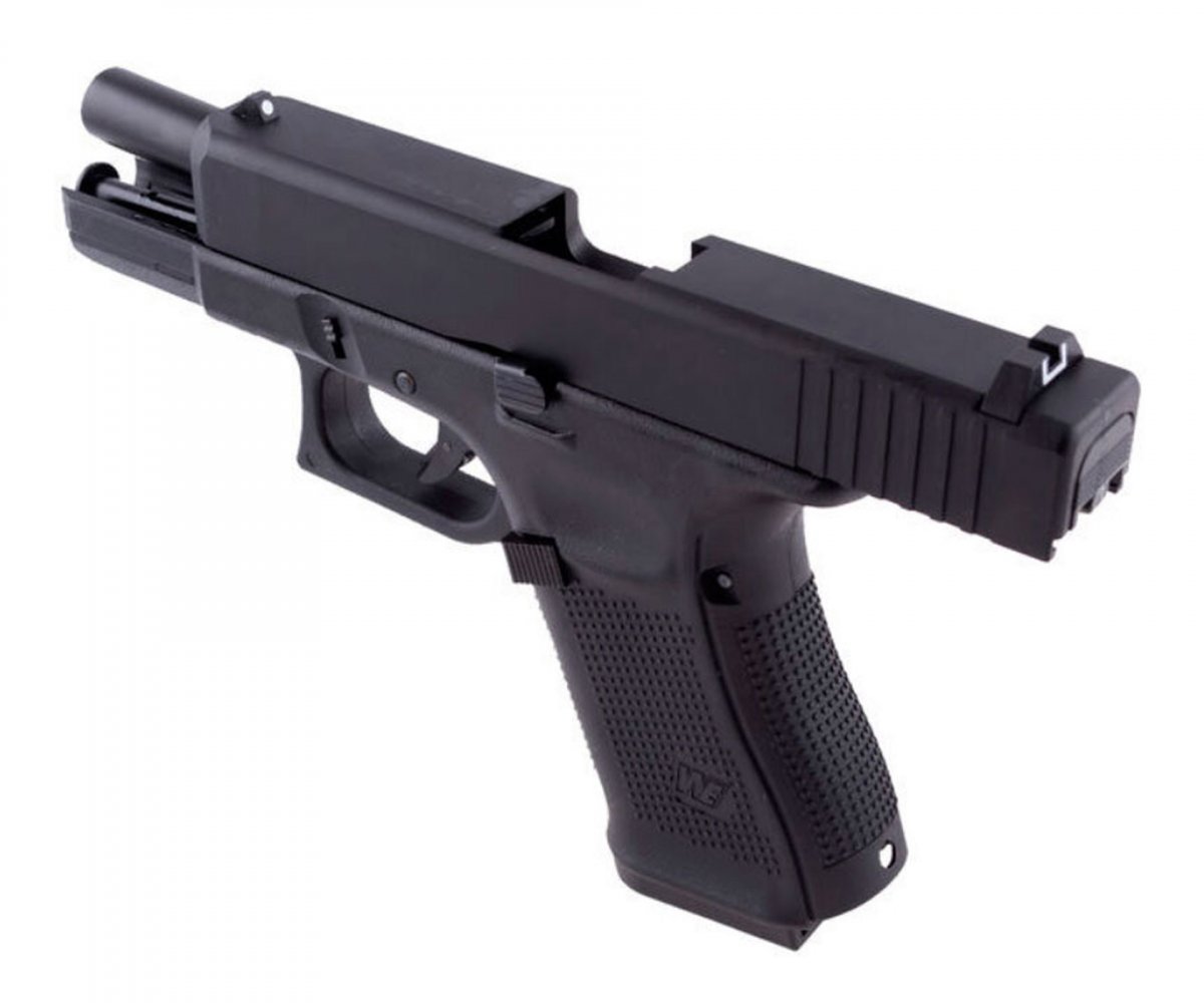 Страйкбольный пистолет WE Glock-19 Gen.5, сменные накладки (WE-G003VB-BK)