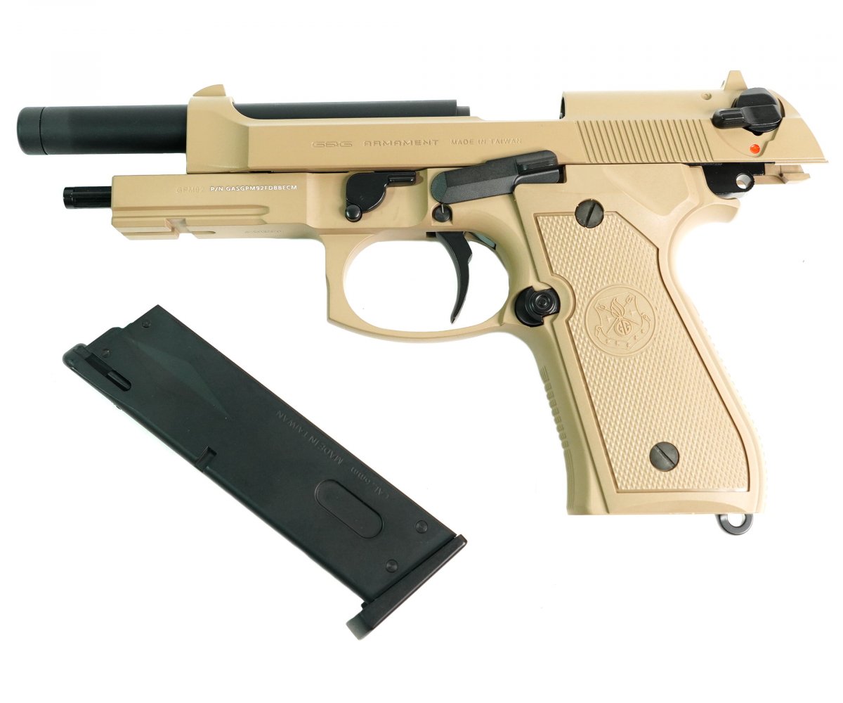 Страйкбольный пистолет G&G Beretta GPM92 Desert Tan EU (GAS-GPM-92F-DBB-ECM)