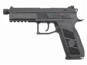 Страйкбольный пистолет GBB KJW CZ P-09 (P-09.GAS TBC) с удлинённым резьбовым стволом, Blowback, чёрный