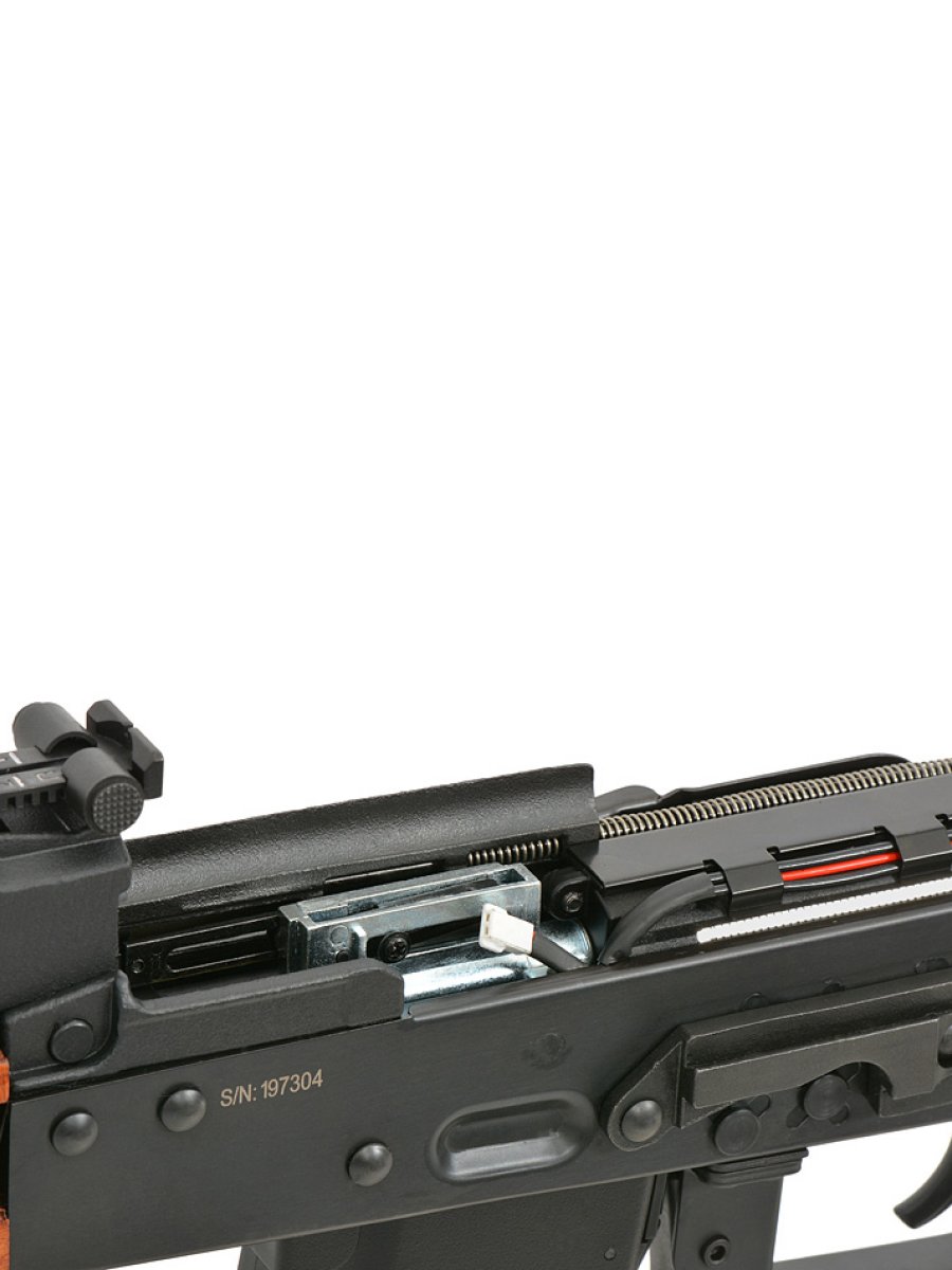 Страйкбольный автомат CYMA CM056 RK-47 PLATINUM (деревянный приклад, сталь), 120 м/с, чёрный/дерево