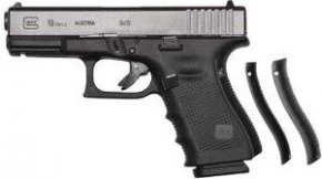 Страйкбольный пистолет WE-G003B-BK Glock-19 Gen.4 (металлический слайд, сменные накладки) Black