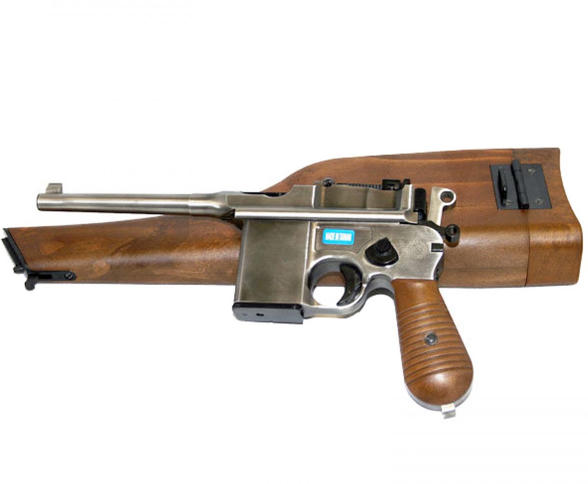 Страйкбольный пистолет WE WE-712-SV (6 мм, Mauser 712 с прикладом)