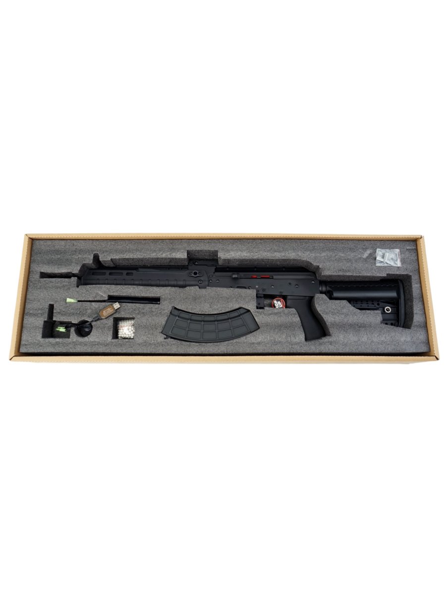 Страйкбольный автомат CYMA CM077B АК Magpul Zhukov Top RIS, 120 м/с, чёрный