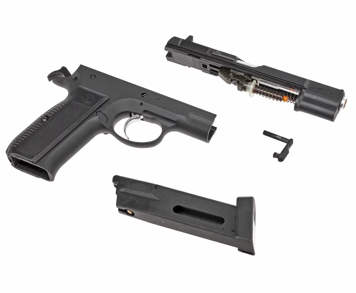 Страйкбольный пистолет KJW CZ75 KP-09 CO₂ — блоубэк, 6 мм, регулируемый Hop-Up