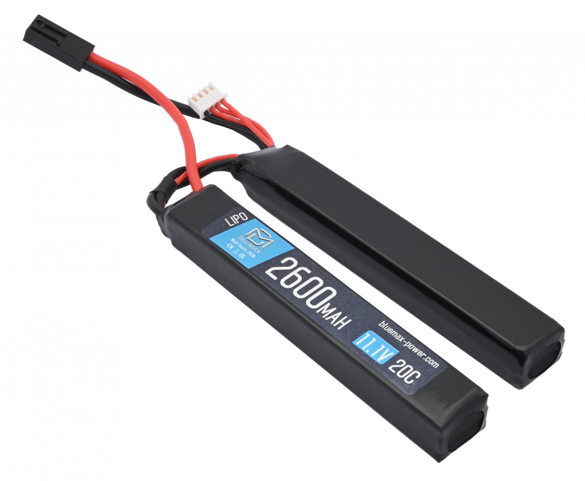 Аккумулятор BlueMax 11.1V Li-Po 2600mAh 20C двухлепестковый (Nunchuck) для М-серии 12,5*21*128
