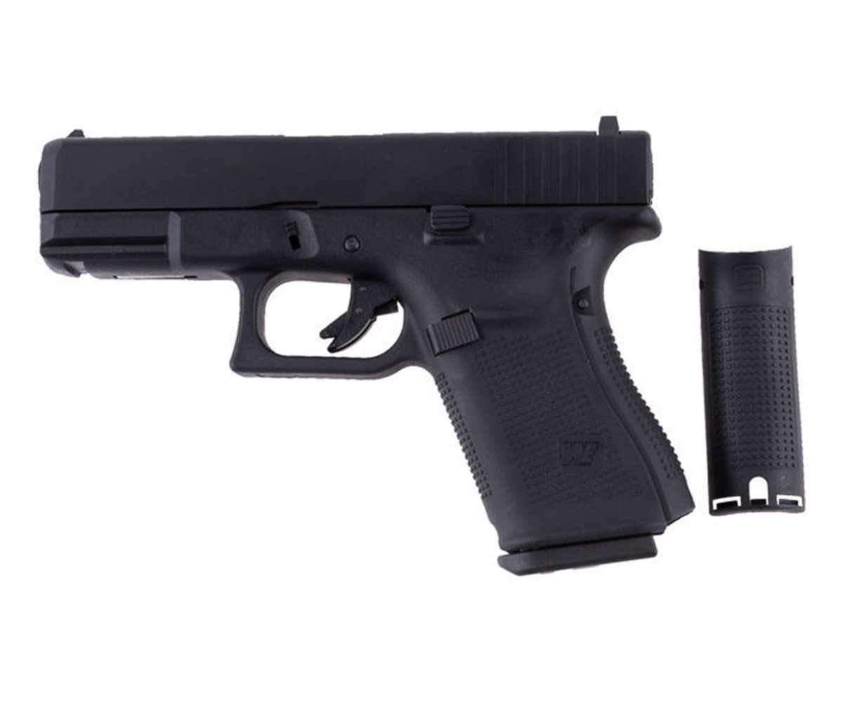 Страйкбольный пистолет WE Glock-19 Gen.5, сменные накладки (WE-G003VB-BK)