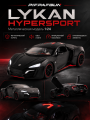 Металлическая машинка Люкан Lykan Hypersport black 1:24