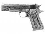Страйкбольный пистолет WE Colt M1911А1 (металл, хромированный, гравировка)