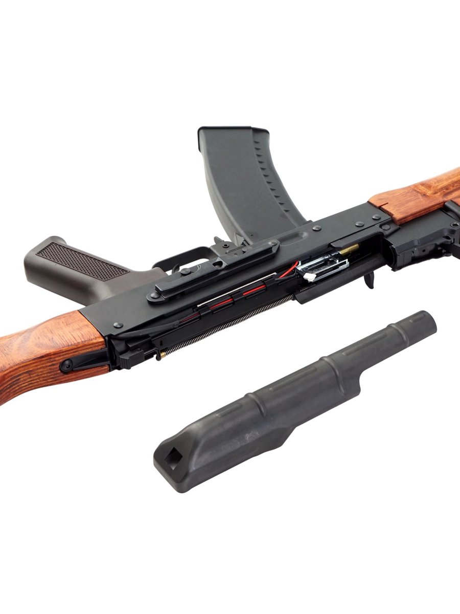Страйкбольный автомат CYMA CM056 RK-47 PLATINUM (деревянный приклад, сталь), 120 м/с, чёрный/дерево