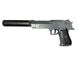Пистолет Desert Eagle SMALL с глушителем, графит
