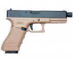 Страйкбольный пистолет KJW Glock G18 Gas GBB Tan (KP-18-TBC-TAN)