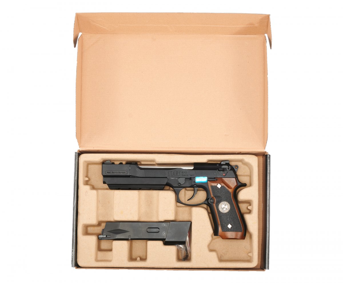 Страйкбольный пистолет WE Beretta M92F (Biohazard, WE-M92-SPL-1 - Brown)