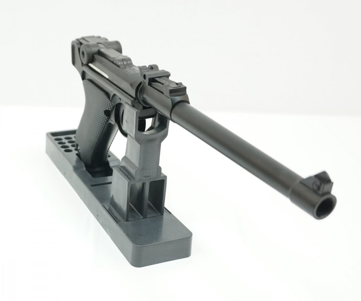 Страйкбольный пистолет WE Luger P08 8” Black (WE-P003)