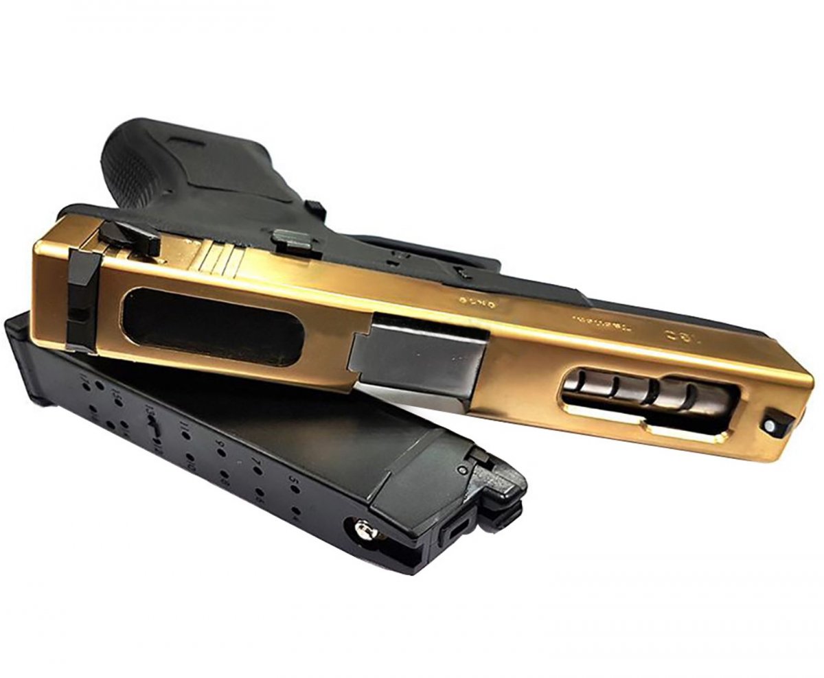 Страйкбольный пистолет WE Glock-18 Gen.3 Titanium Gold (WE-G002A-TG)