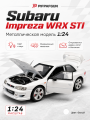 Машинка металлическая Subaru Impreza WRX STI 1:24 White