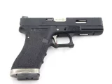 Страйкбольный пистолет WE Glock 18 G-Force (WE-G002WET-5, черн. рамка,хром.ствол)