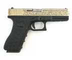 Страйкбольный пистолет WE Glock 18 Gen3 (WE-G002BOX-FP) — «под бронзу», авто/одиночный, GBB, 6 мм