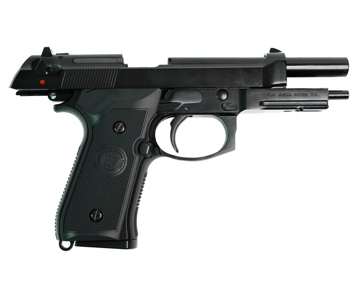 Страйкбольный пистолет WE Beretta M9A1 New Rail Black