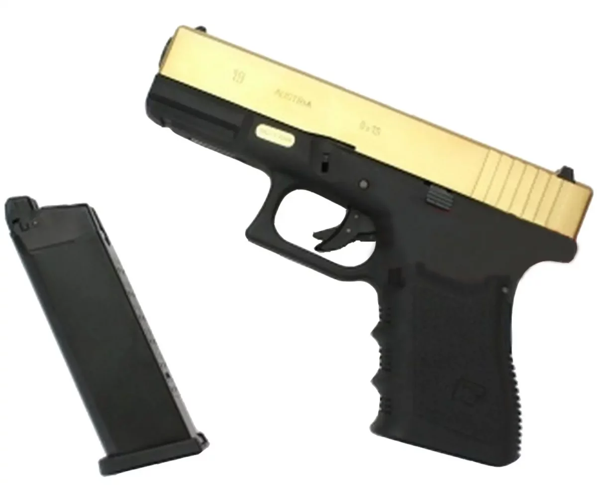Страйкбольный пистолет WE Glock 19 Gen3 Titanium (WE-G003A-TG) — GBB, 6 мм, Hop-Up