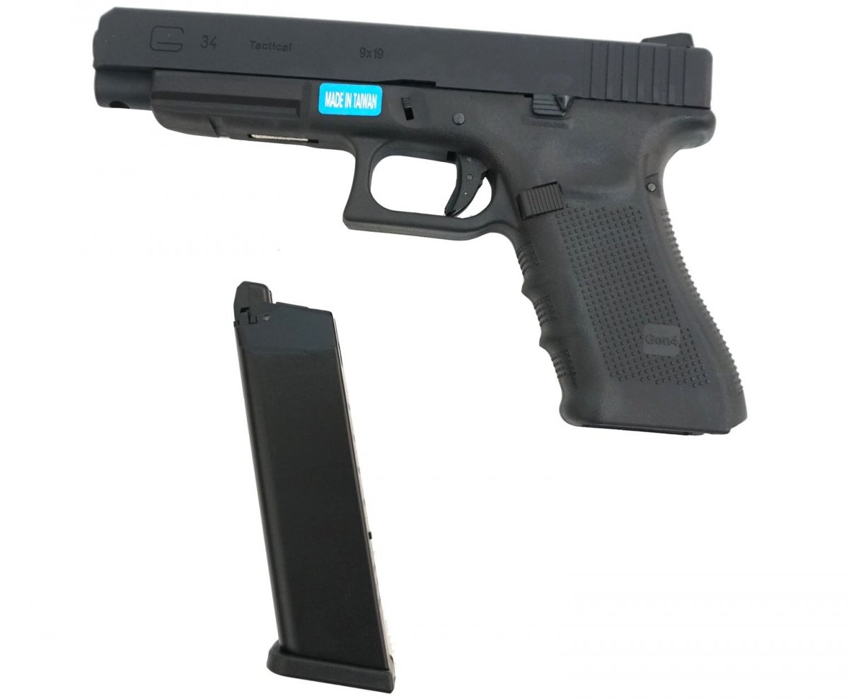 Страйкбольный пистолет WE WE-G008A-BK Gen 3 (6 мм, Glock 34)