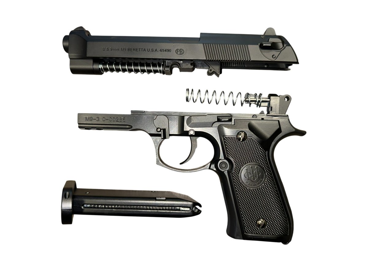 Пистолет Beretta M92 1:1 6мм, разборный, чёрный