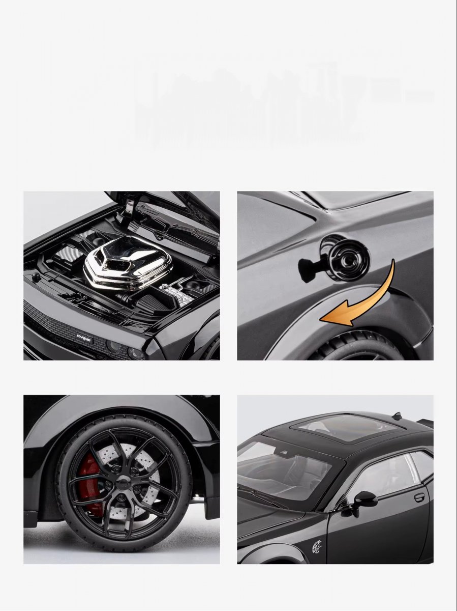 Металлическая машинка Dodge Challenger SRT 1:18 Black