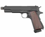 Страйкбольный пистолет KJW Colt 1911 CO₂ — чёрный, GBB, резьбовой ствол, 6 мм