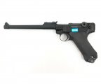 Страйкбольный пистолет WE Luger P08 8” Black (WE-P003)