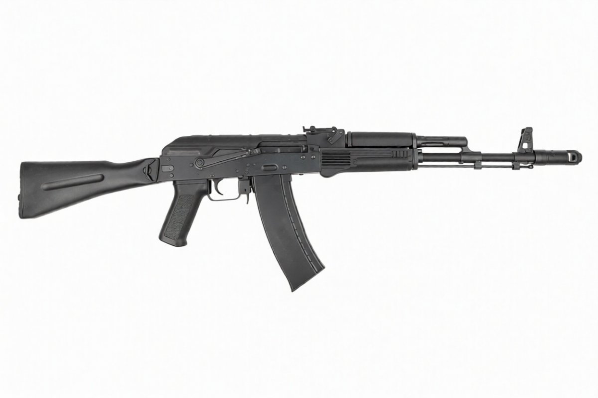 Страйкбольный автомат CYMA CM053C RK-74M PLATINUM (складной пластиковый приклад), 115-120 м/с, чёрный