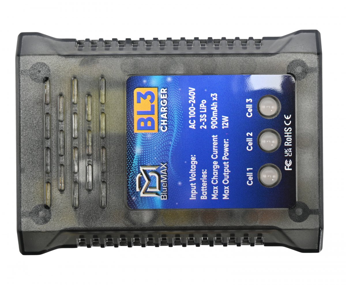 Зарядное устройство BlueMax BL3 Compact для Li-Po / Li-ion 2S-3S, 12 Вт, 0.9A, автоматическое