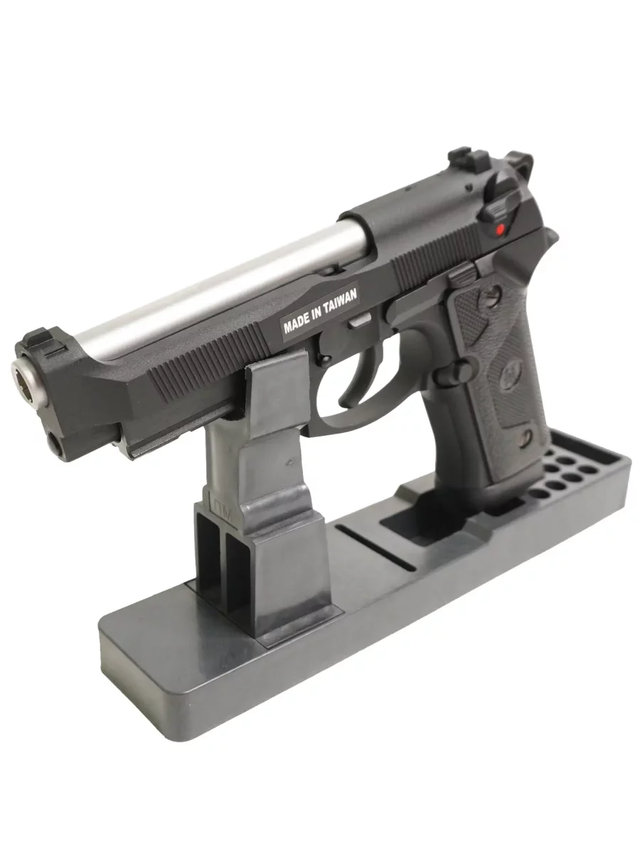 Страйкбольный пистолет KJW M9 IA (CO₂) — металл, хромированный ствол, планка, GBB, 6 мм