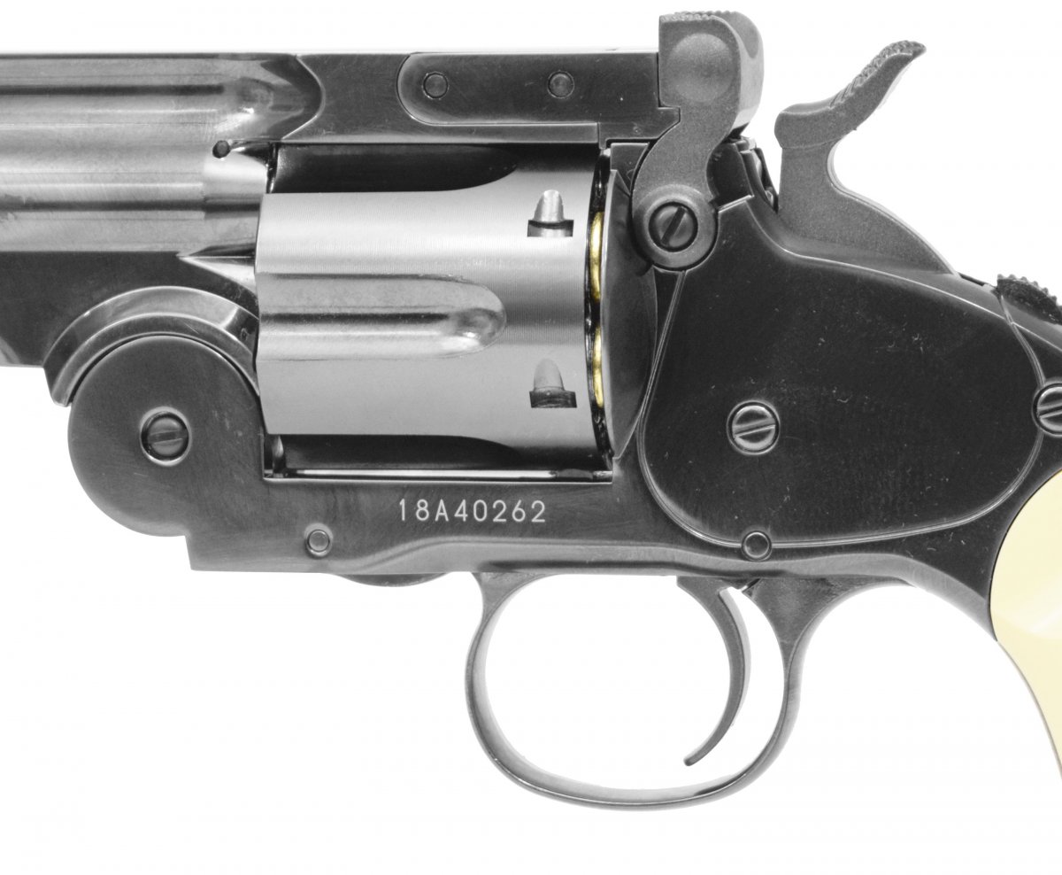Пневматический револьвер ASG Schofield 6 Plated Steel 4.5 мм (S&W)