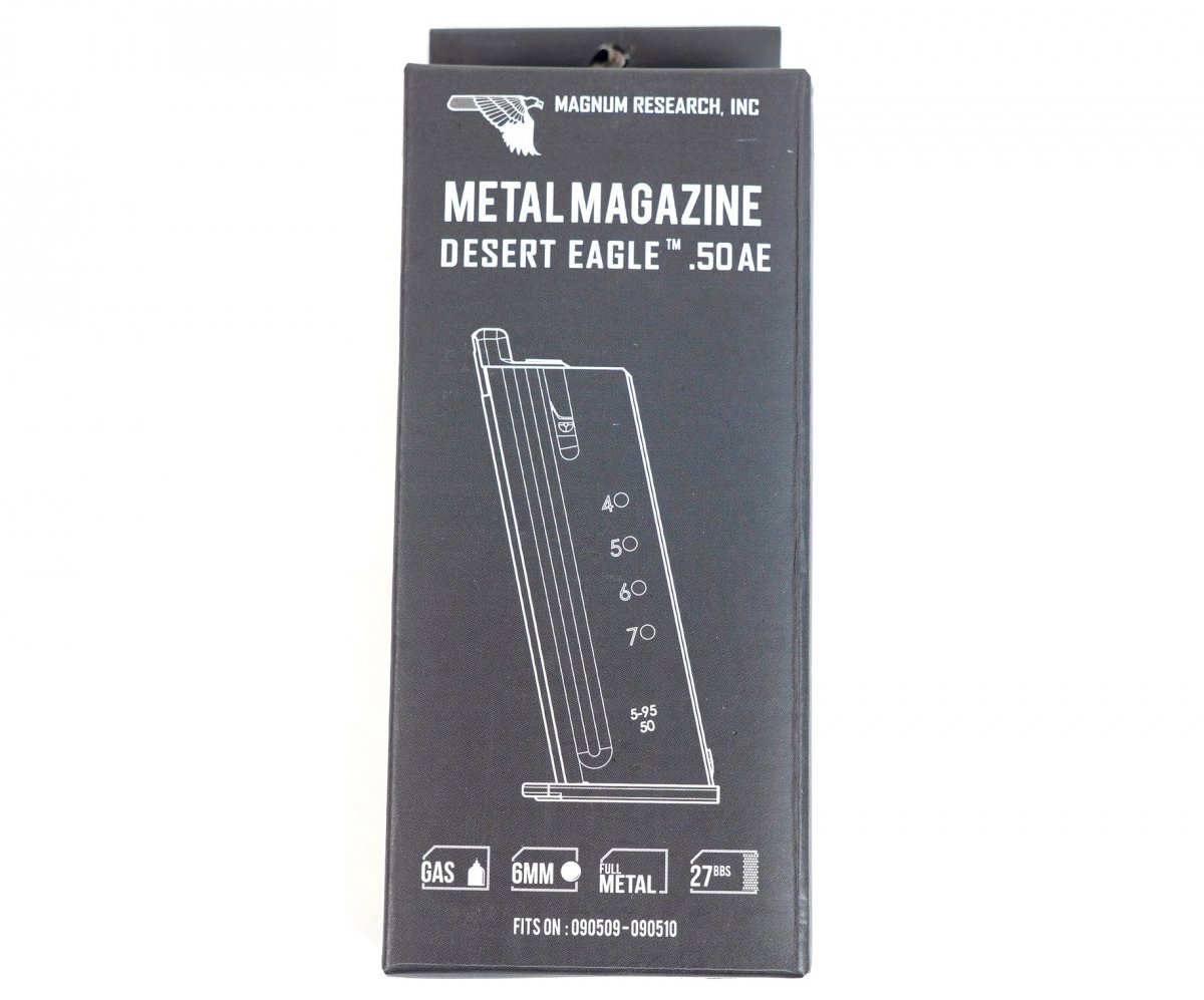 Магазин WE-095015 DESERT EAGLE GAS BLACK (WE), металлический, 27 шаров, GBB