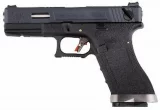Страйкбольный пистолет WE Glock 18 G-Force (WE-G002WET-5, черн. рамка,хром.ствол)