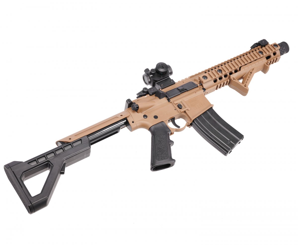 Пневматическая винтовка Crosman DPMS SBR Full Auto (AR15, 3 Дж) TAN