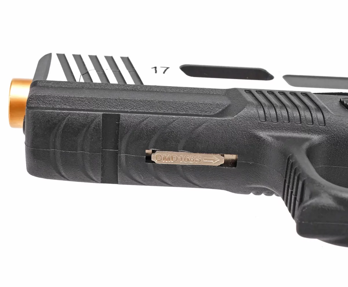 Страйкбольный пистолет WE Glock 17 HI-SPEED (хром) — GBB, 6 мм, Hop-Up