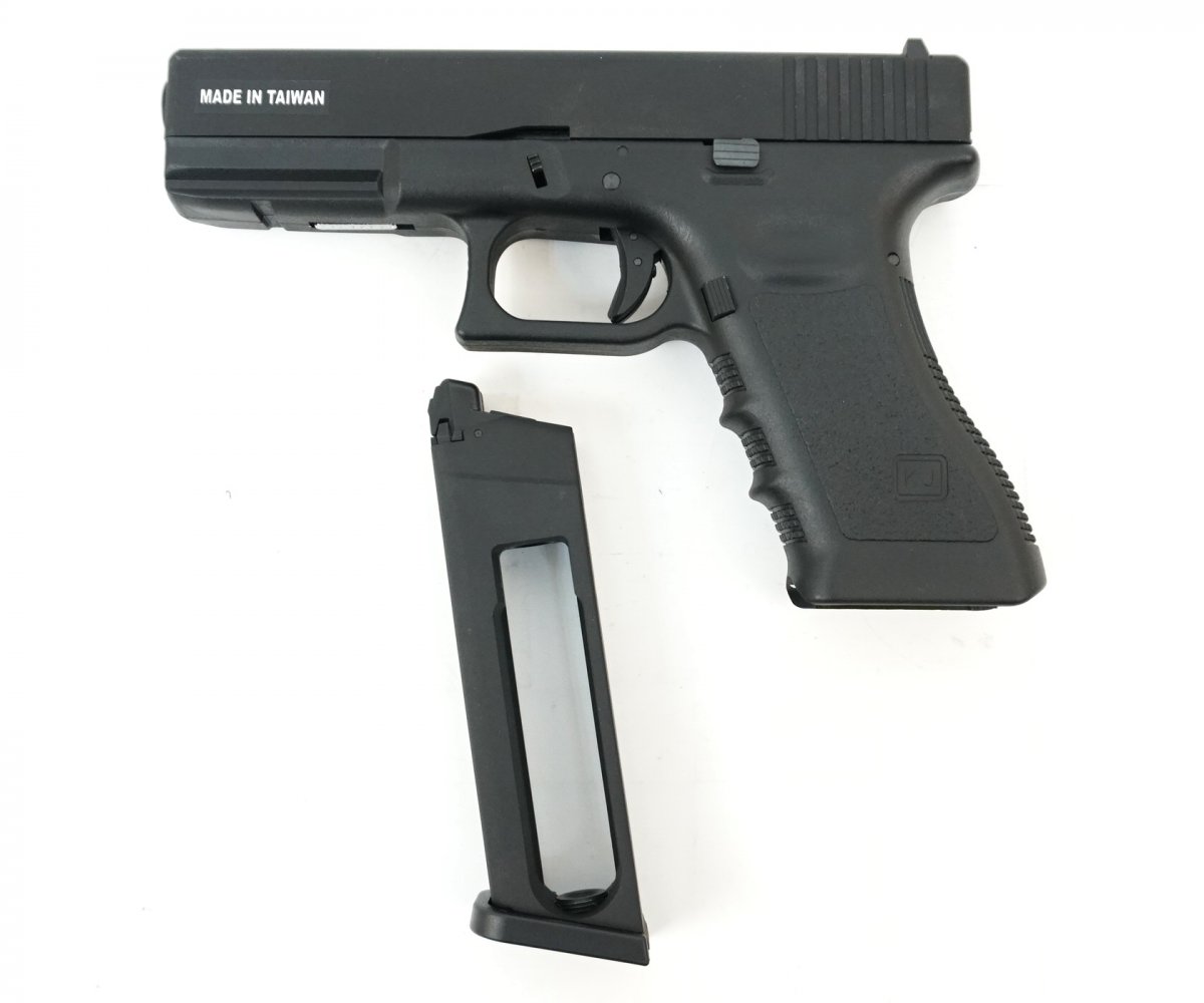 Страйкбольный пистолет KJW Glock G17 CO₂, металл. затвор (KP-17-MS.CO2)