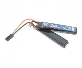 Аккумулятор BlueMax 7.4V Li-Po 2200mAh 15C двухлепестковый (Nunchuck) для М-серии (цевье/приклад)