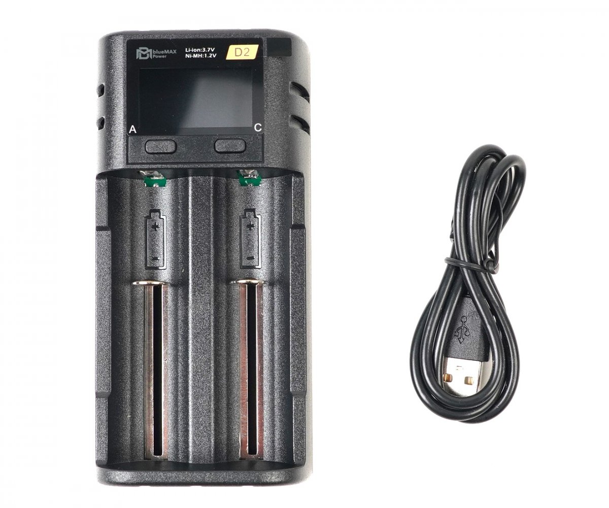 Зарядное устройство BlueMax D2 LCD Intelligent (2 разъема) для Li-Po, LiFe, NiMH, Li-ion