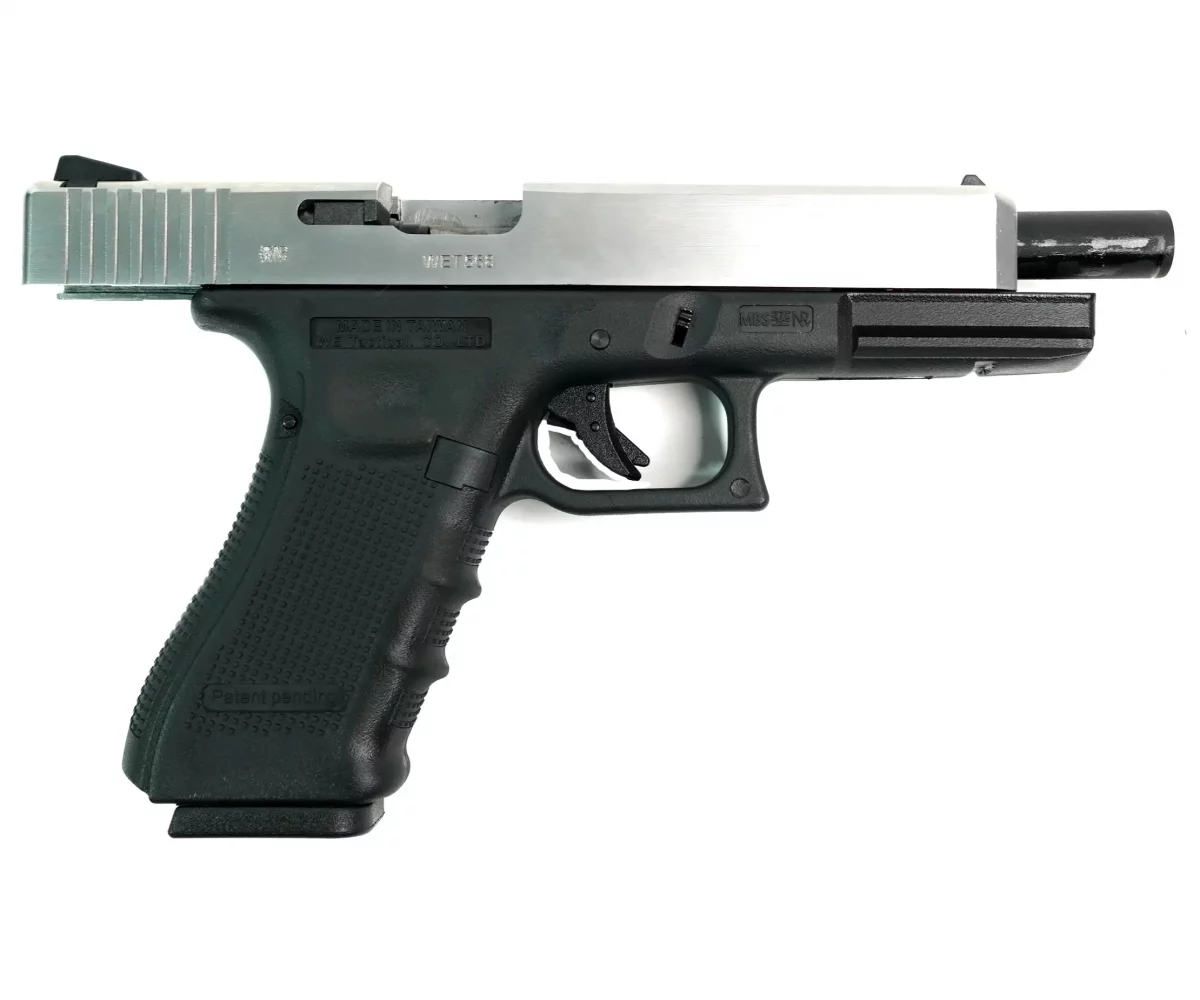 Страйкбольный пистолет WE Glock 34 Gen4 (Silver) — длинный ход и стабильность 6″