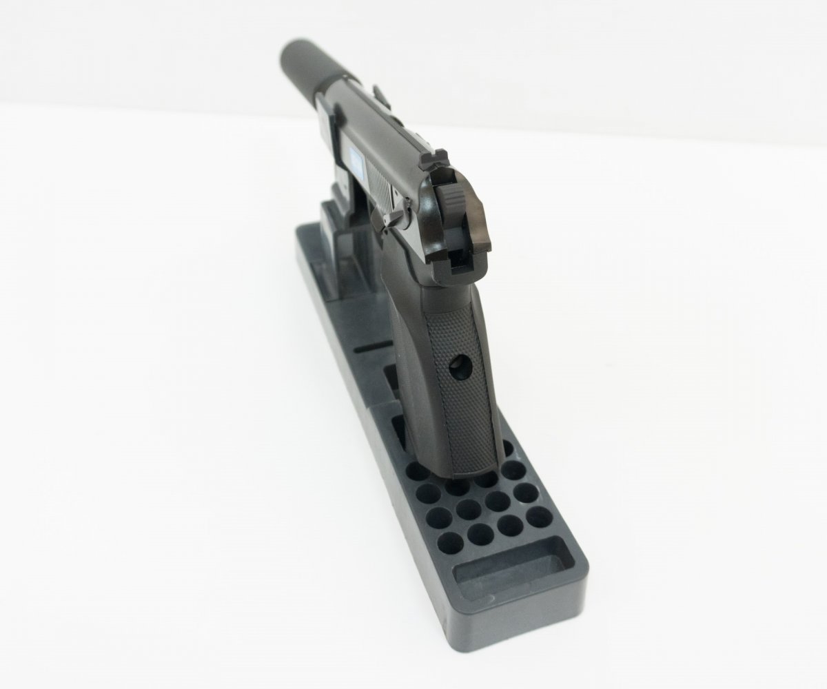 Страйкбольный пистолет WE Makarov 654K Black, с глушителем (WE-MA001-BK)