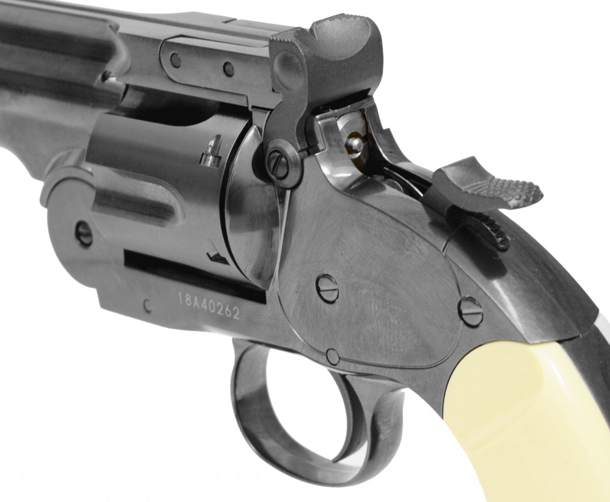 Пневматический револьвер ASG Schofield 6 Plated Steel 4.5 мм (S&W)