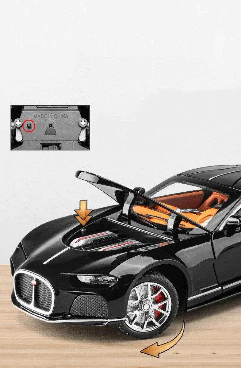 Машинка металлическая Bugatti Atlantic 1:24 Black-Silver