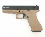 Страйкбольный пистолет KJW Glock G18 Gas GBB Tan (KP-18-TAN)